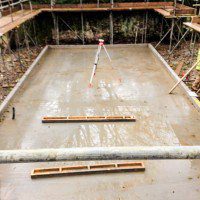 concrete footings and support for a new oak frame