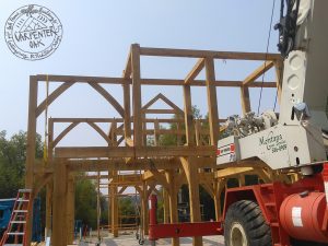 How an oak frame is built