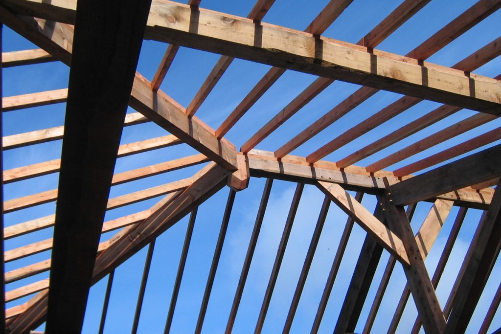 self build oak frame roof