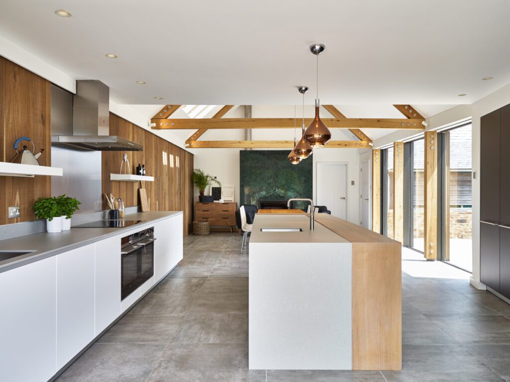 timber frame kitchen ideas - Clean and Contemporary